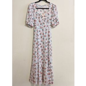 Doen Adobe Dress in Fleur De Rosette Print, Size S